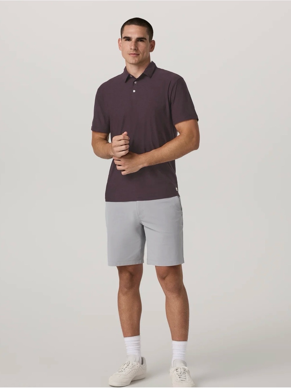 Vuori Men's Plum Short-Sleeve Polo